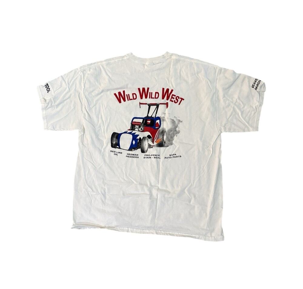 NOS Wild Wild West AA/FA Drag Racing Event T-Shirt 2XL Gildan Heavy Cotton NHRA